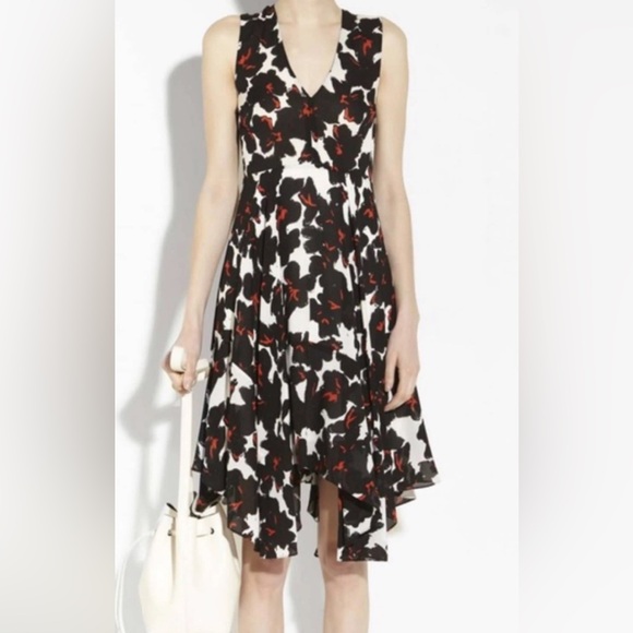 A.L.C. Floral Silk Dress sz 6 - Picture 2 of 4